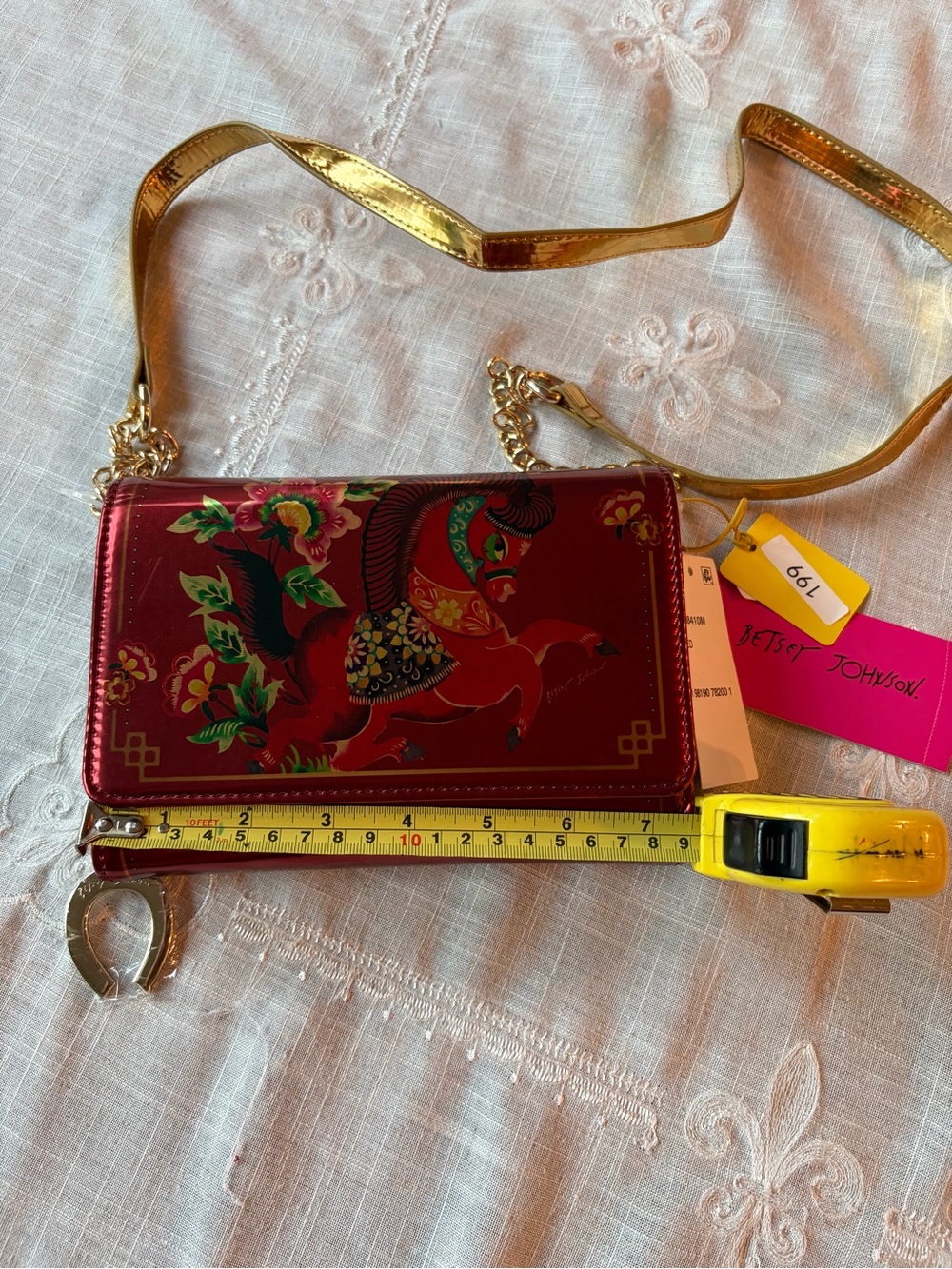 199,NWT Betsey Johnson Lunar New Year Wallet Crossbody - Picture 7 of 9